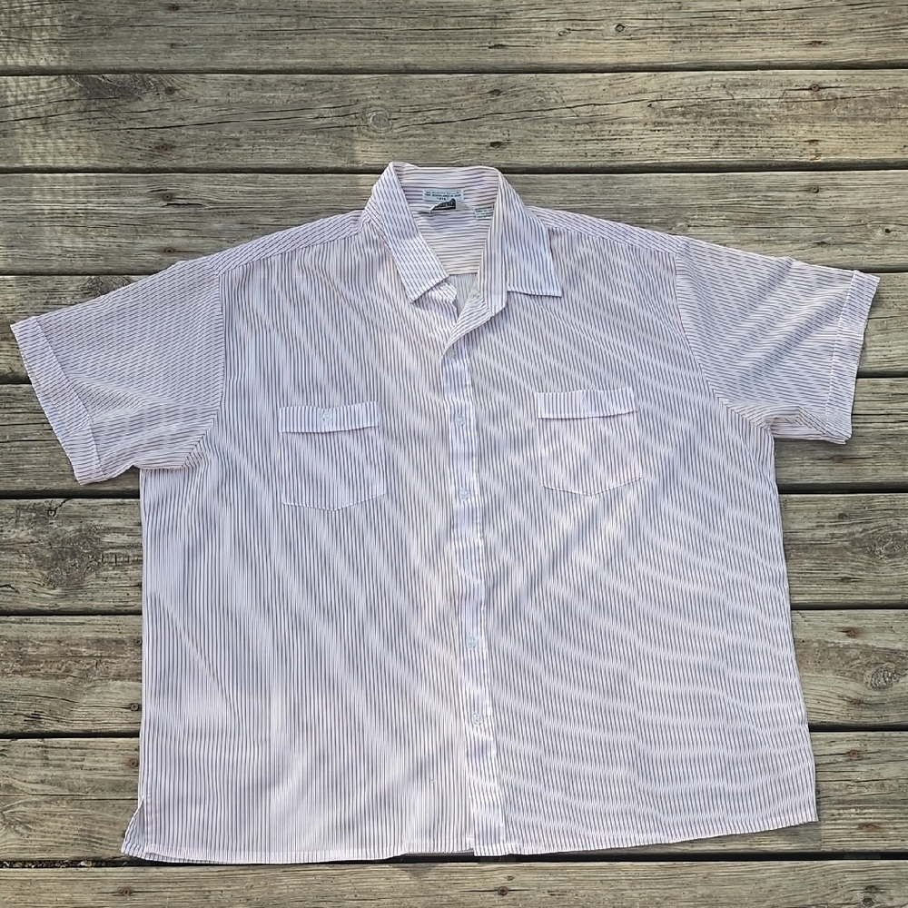 Men's Striped White Shirt